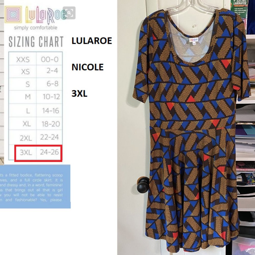 LulaRoe Nicole 3xl Dress